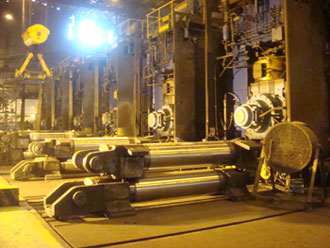 轧机轴承座在通钢运行